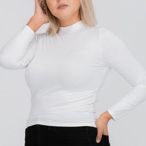 Mock Neck Solid Top